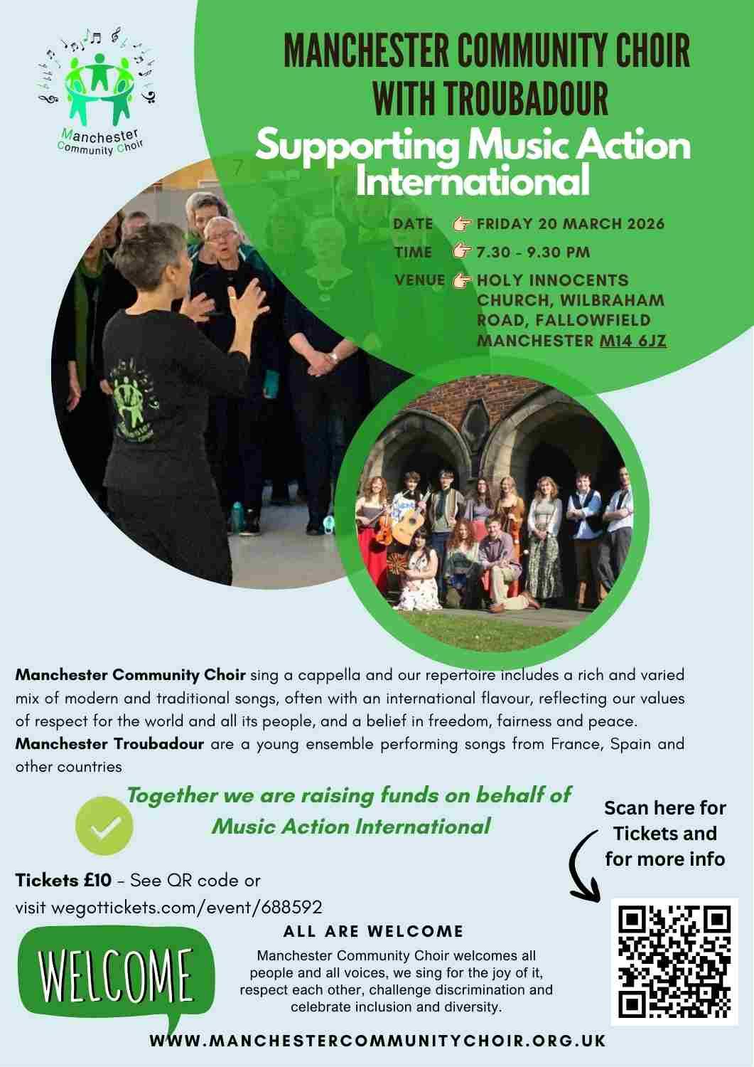 Manchester Community Choir and Troubadour Supporting Music Action International